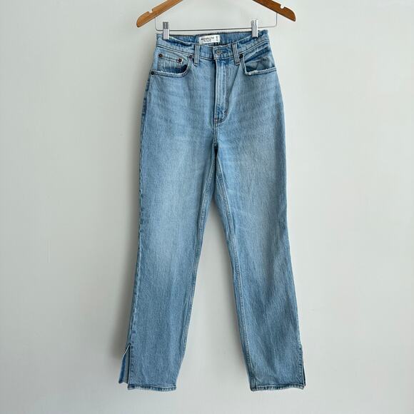 Abercrombie & Fitch Jeans Womens 26 x 30 90s Straight Ultra High Rise Curve Love - Picture 5 of 12